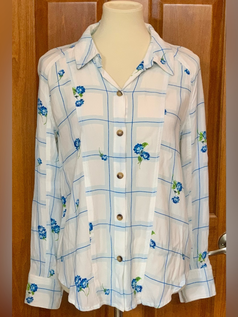 Free People Window To My Heart Floral Blouse Shirt Coquette